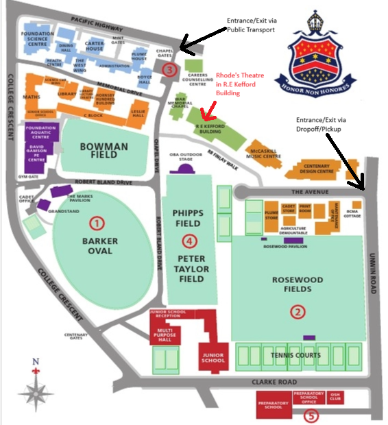 Map of Barker College